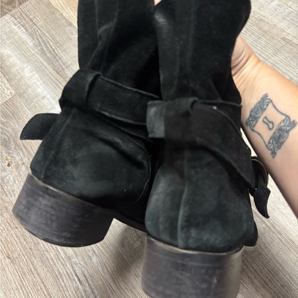 Garnet Hill "Jemma" black suede short boots, size 9.5 - Picture 5 of 12